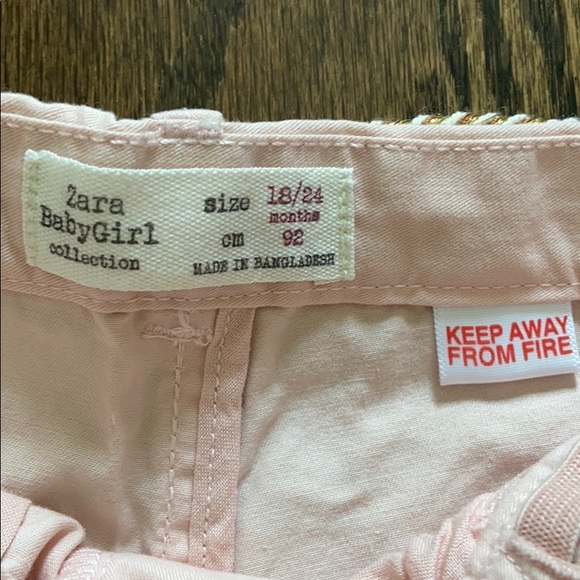 Toddler Girl Zara Pink Chino Pants - Picture 2 of 2